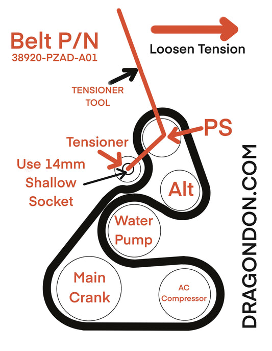 Serpentine Belt Routing Decal