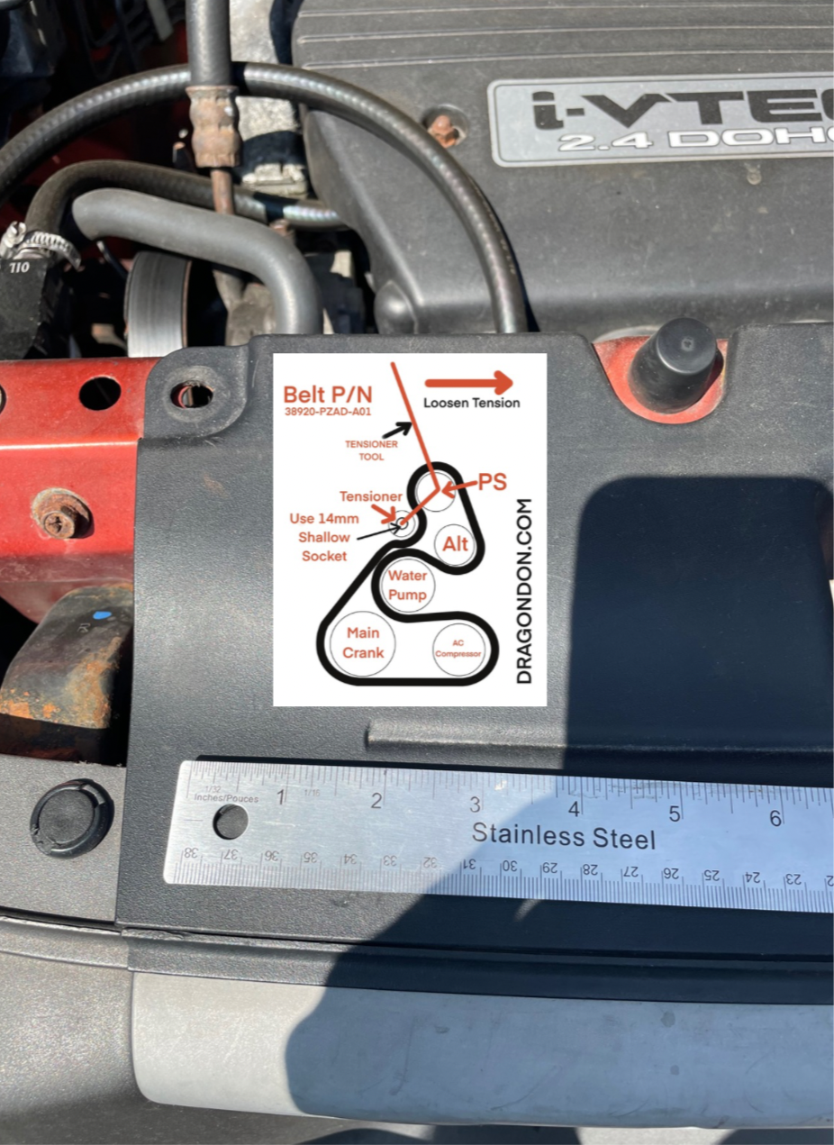 Serpentine Belt Routing Decal
