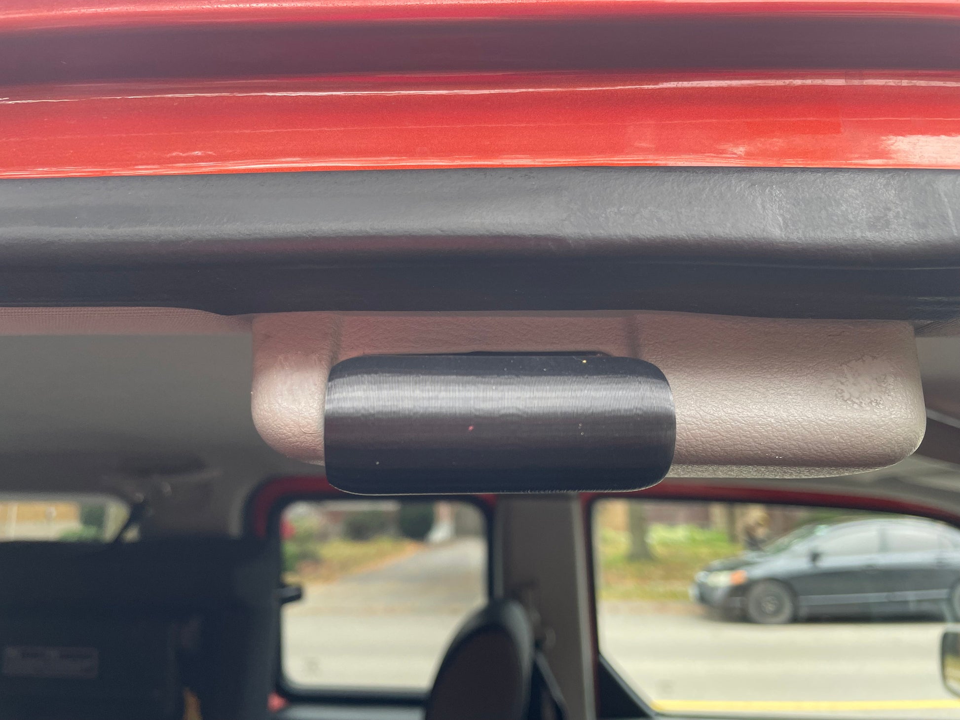 Honda Element black door edge protector; door bumper guard detail.